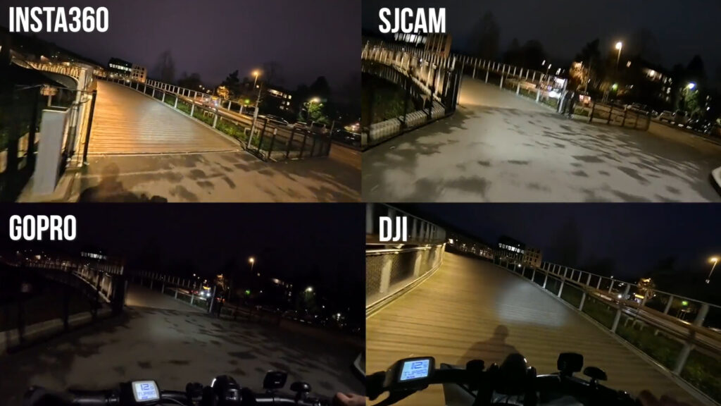 2025 action camera test nighttime comparison 2