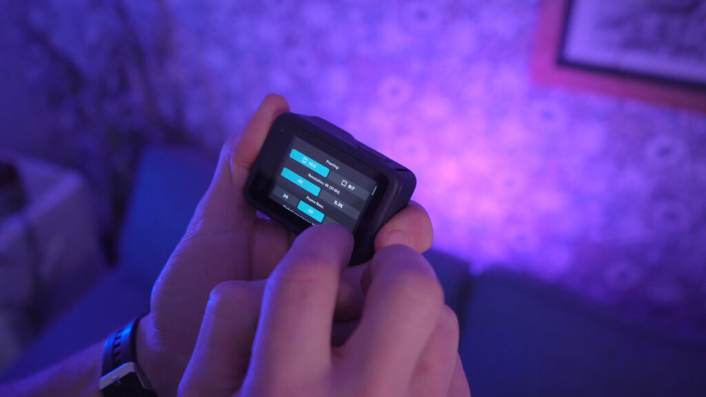 2025 action camera test menu scrolling 2