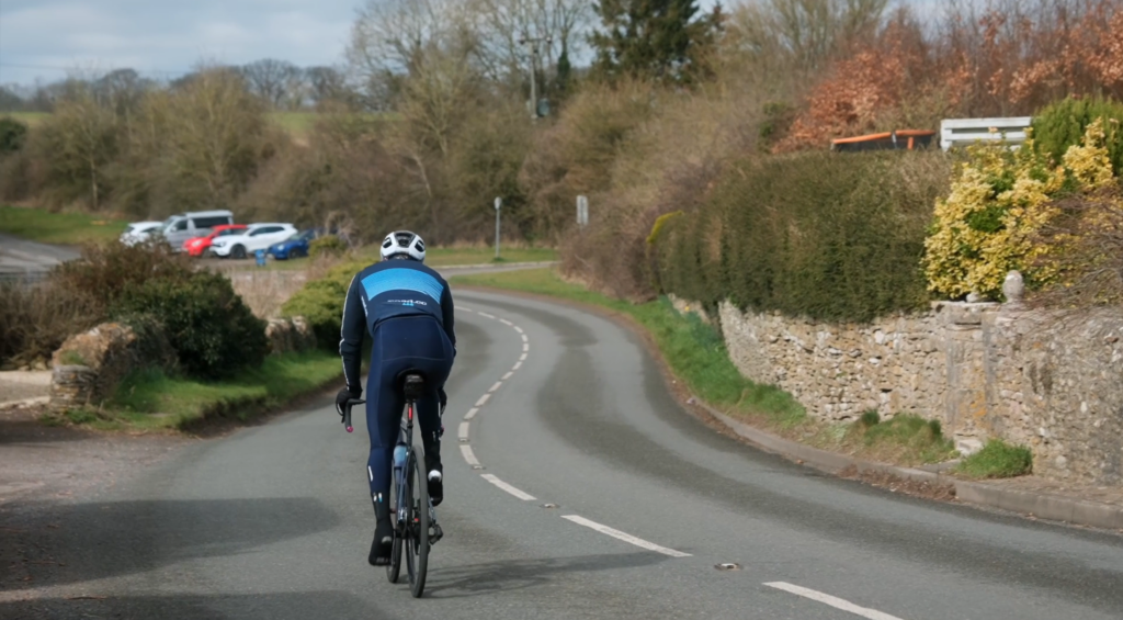 2025 strava watts test Jamie riding road.cc kit 2