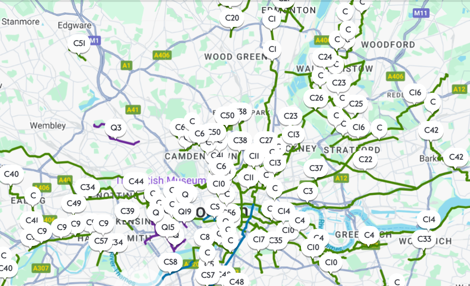 London cycling routes