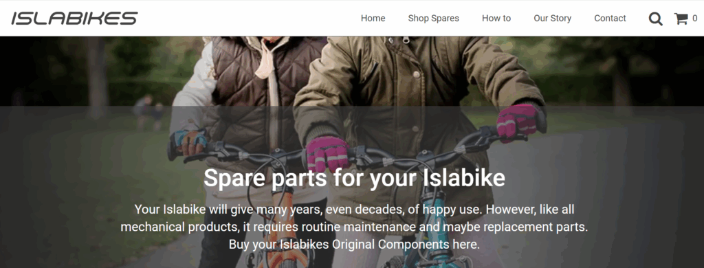 Islabikes spare parts website