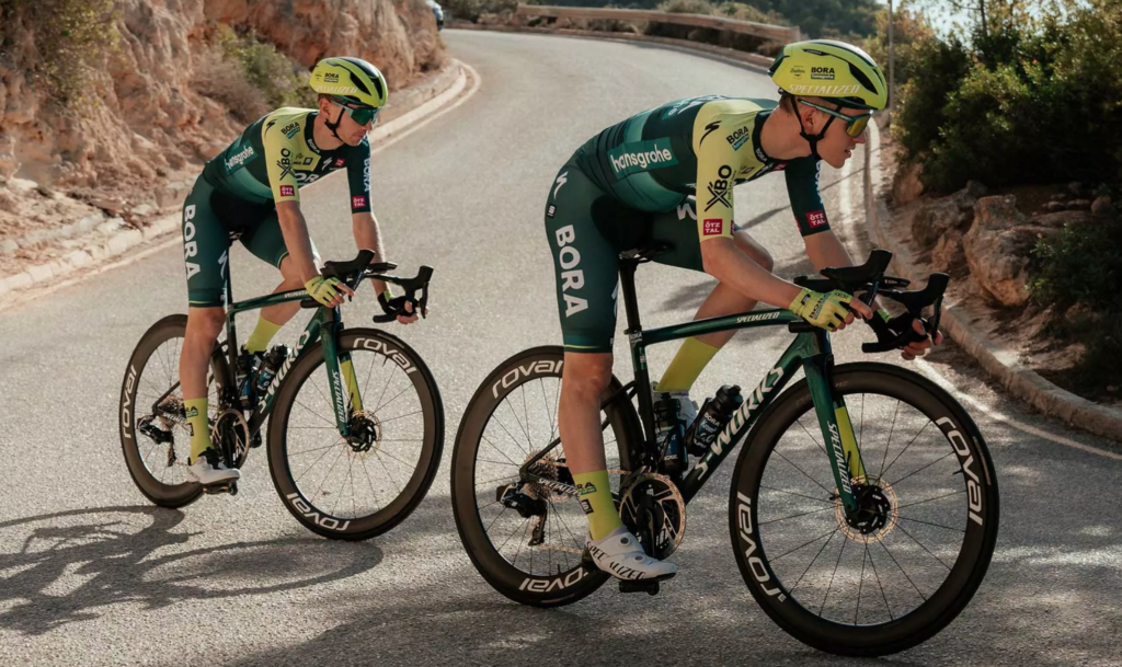 2024 Specialized Tarmac SL8 Bora Hansgrohe riding shot