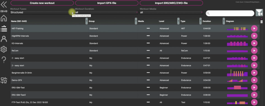 2024 icTrainer indoor cycling app workouts