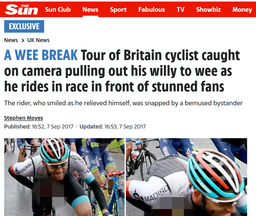 Taylor Gunman pissing story in The Sun