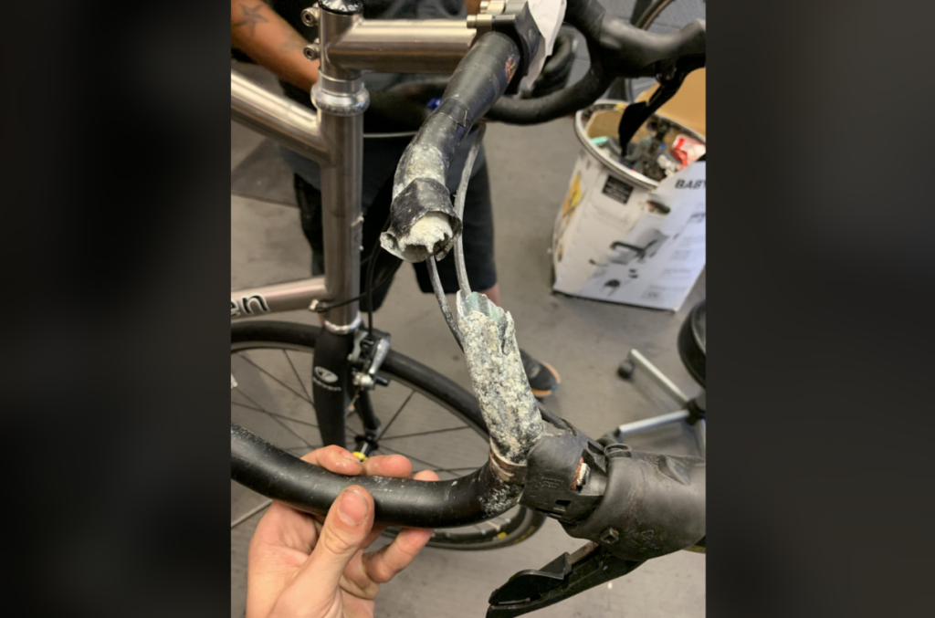 Corroded handlebar