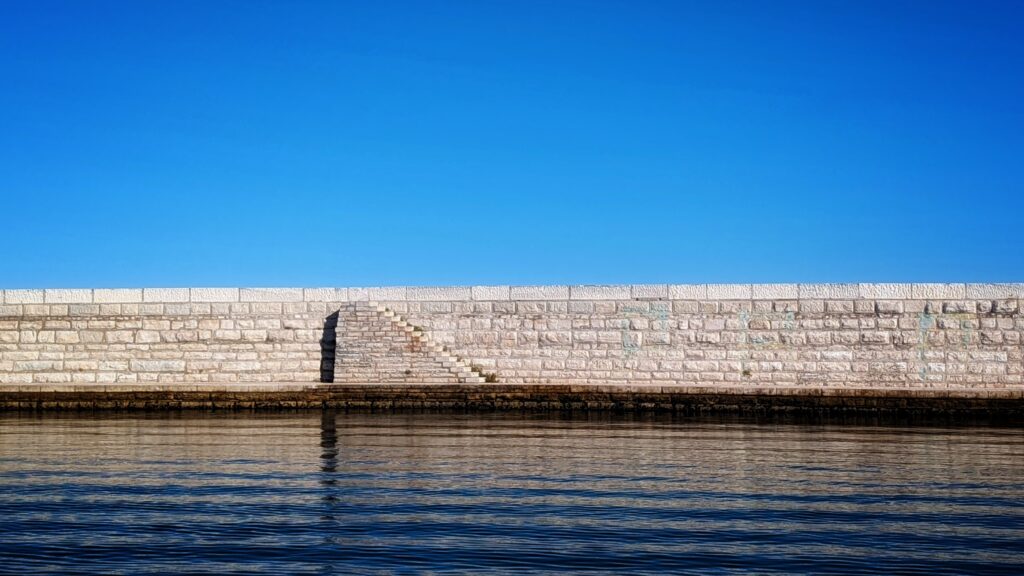 Sea wall on Pellestrina