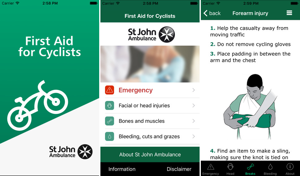SJA first aid for cyclists