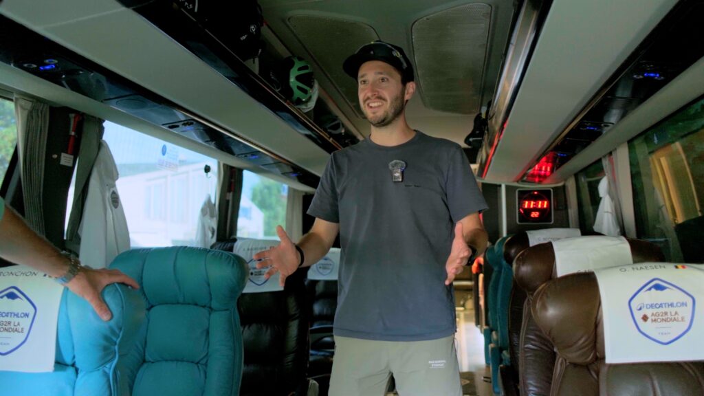 Decathlon AG2R La Mondiale – inside team bus