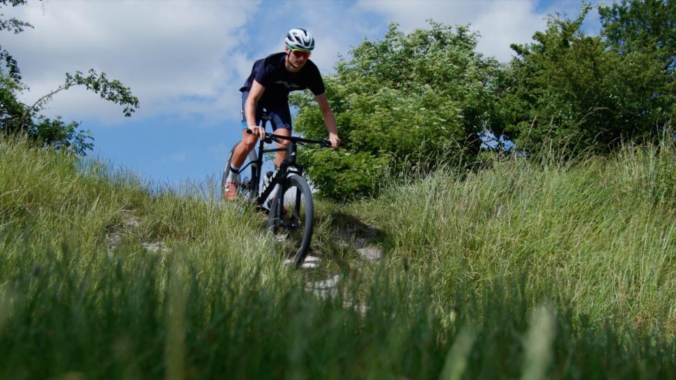 2023 Factor Lando HT mountain bike descent shot