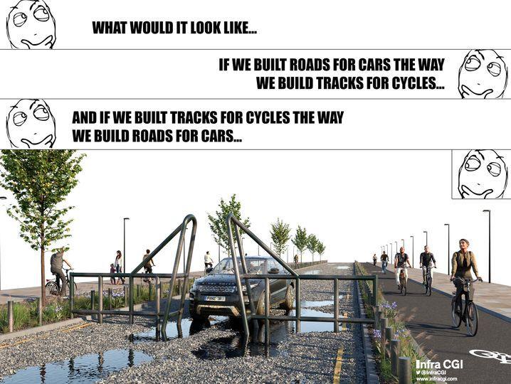 Cycling infrastructure meme