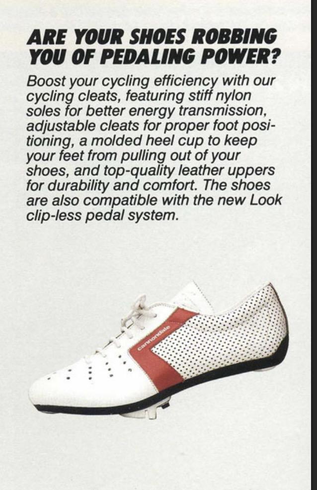 1987 Cannondale catalogue shoes