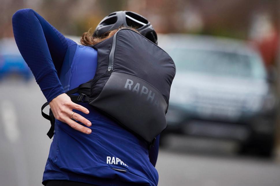2020 Rapha Pro Team backpack - pocket access.jpg