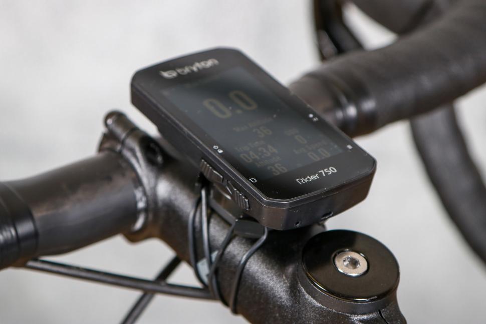 2021 Bryton Rider 750T GPS Cycle Computer Bundle With Speed-Cadence & Heart Rate Monitor - on bike 1.jpg
