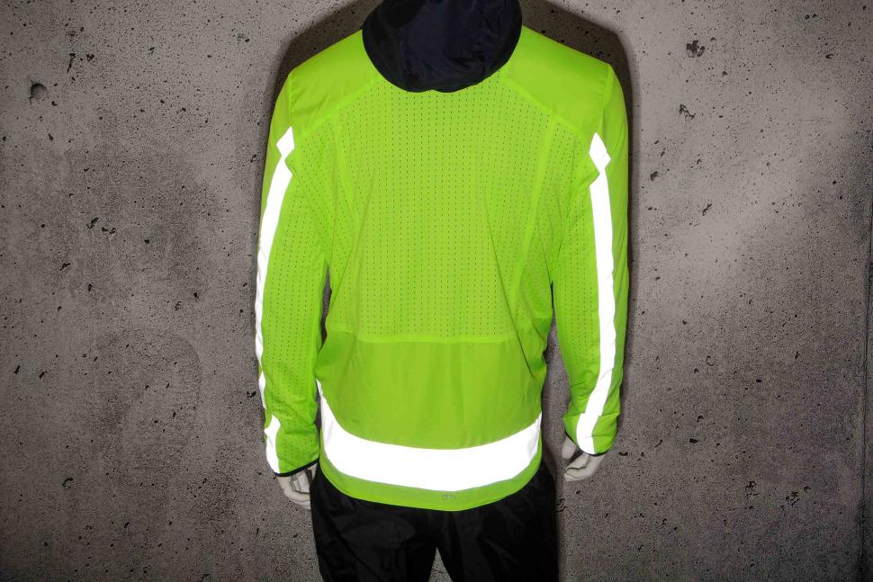 2021 BTWIN Warm Reversible Urban Cycling Jacket - hi-viz side - back reflective.jpg