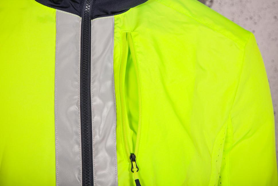 2021 BTWIN Warm Reversible Urban Cycling Jacket - hi-viz side - chest pocket.jpg