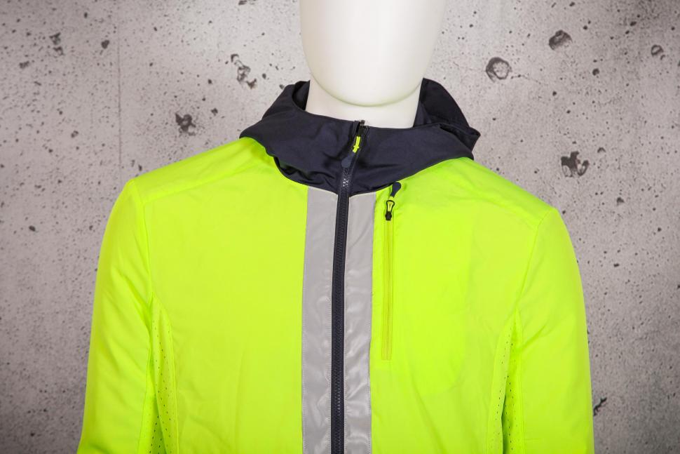 2021 BTWIN Warm Reversible Urban Cycling Jacket - hi-viz side - chest.jpg