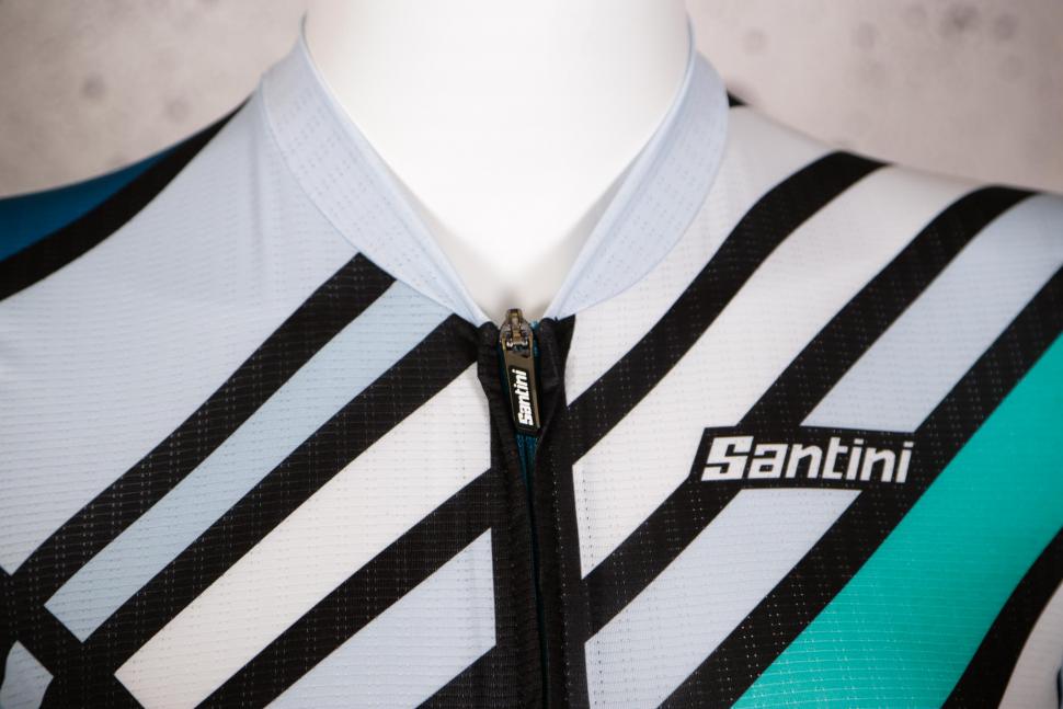 2021 Santini Eco Sleek Raggio Women's Short Sleeve Jersey - collar.jpg