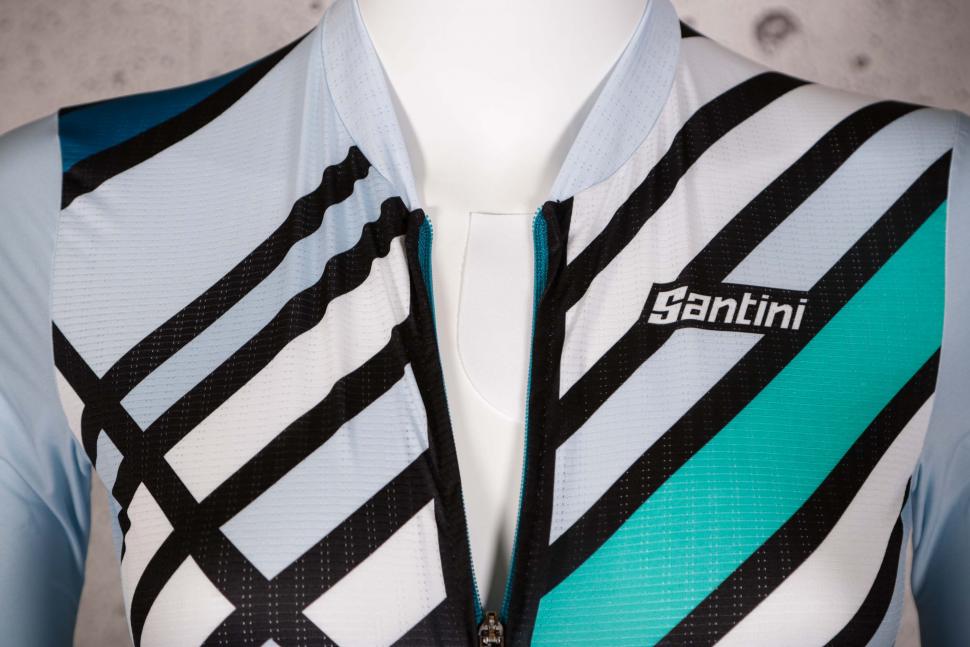 2021 Santini Eco Sleek Raggio Women's Short Sleeve Jersey - zip.jpg