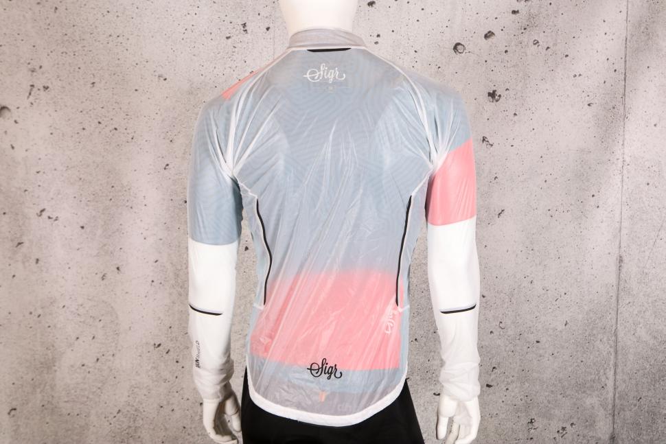 2021 Sigr Nackrosleden Transparant Pro cycling Wind-Rain jacket - back.jpg
