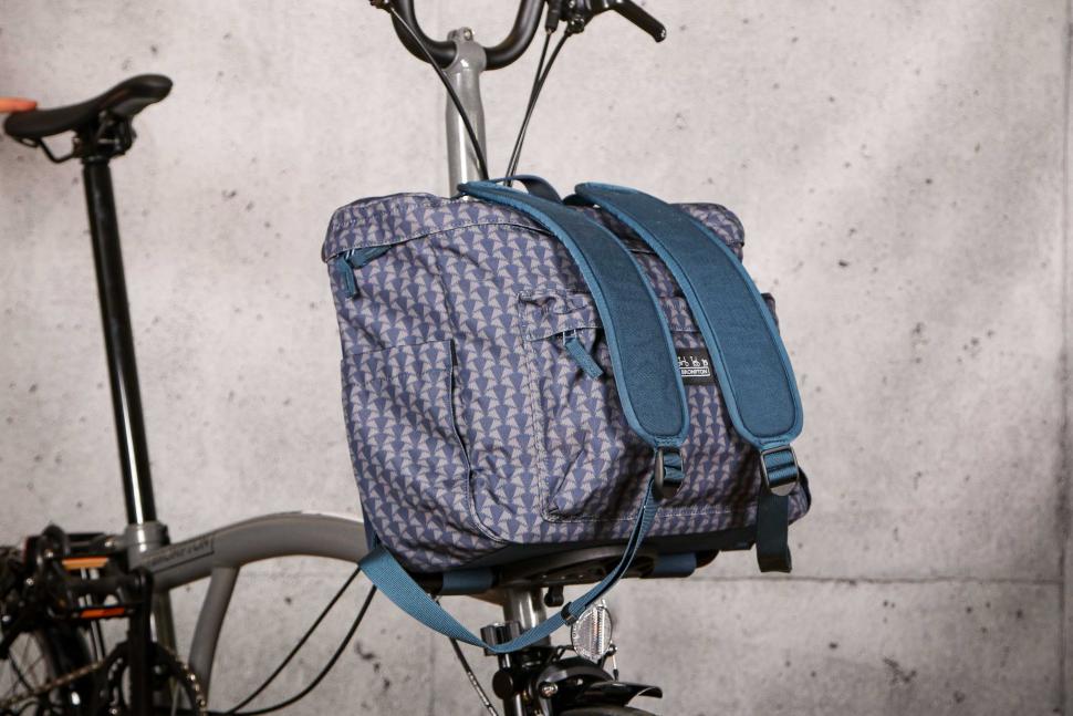 2022 Brompton Backpack Made with Liberty Fabric Jonathan - on bike.jpg