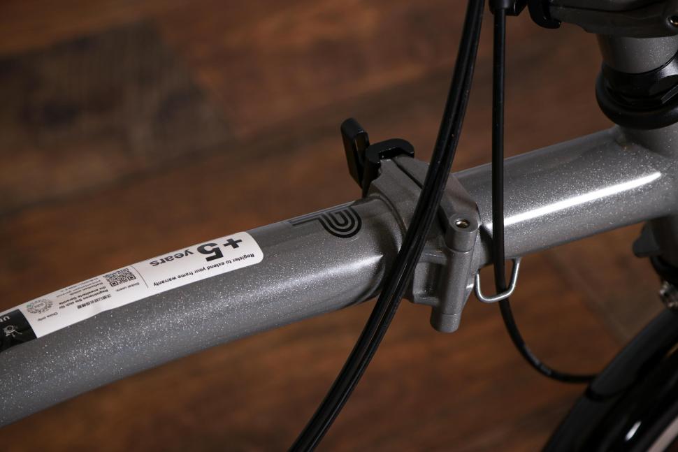 2022 Brompton P Line Urban Storm Grey High - frame folding hinge.jpg