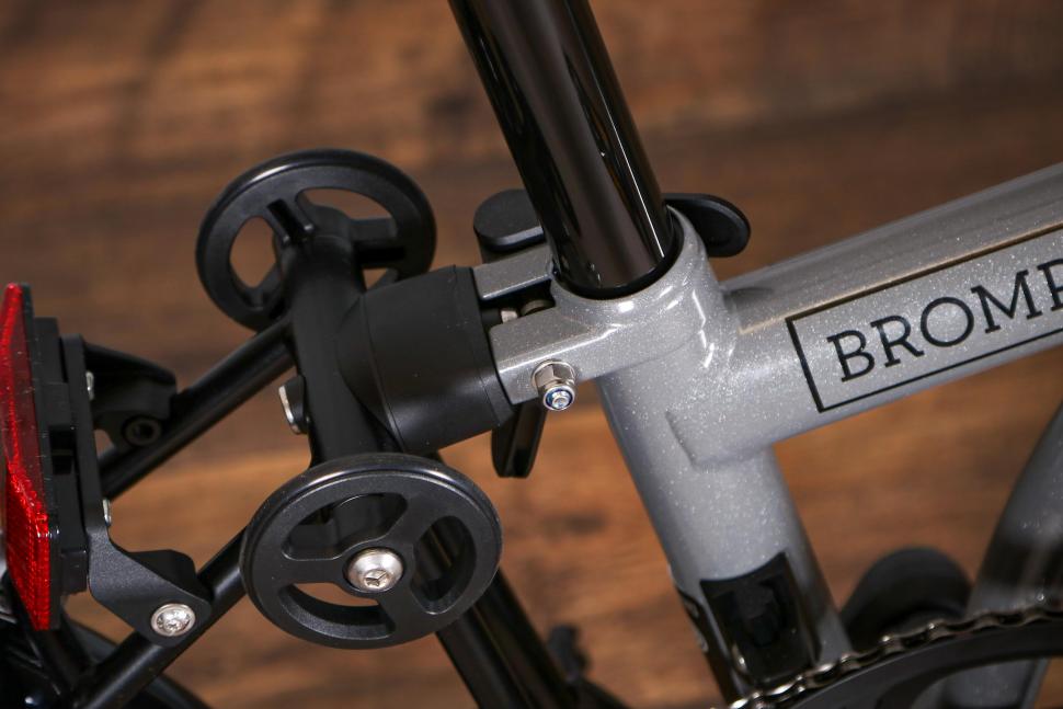 2022 Brompton P Line Urban Storm Grey High - rear folding lockout.jpg