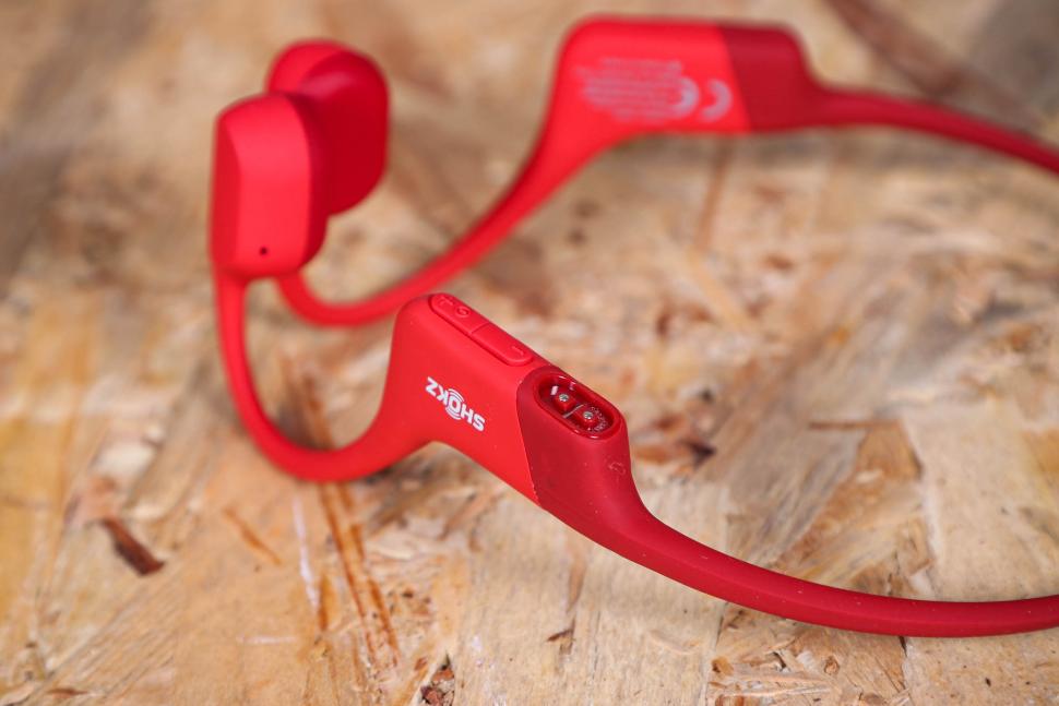 2022 Shokz OpenRun Wireless Bone Conduction Sport Headphones - buttons and charging port.jpg