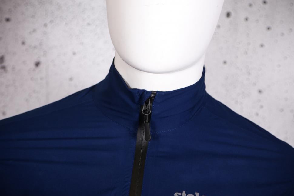 2022 Stolen Goat Men's Navy Waterproof Jacket - collar.jpg