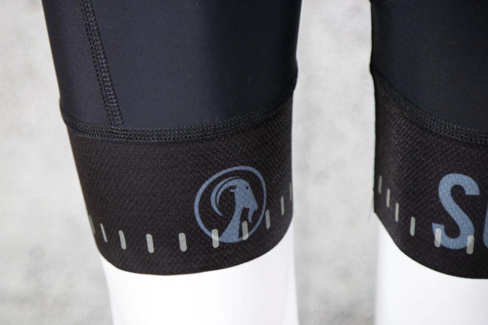 2022 Stolen goat Womens Black Ibex Bodyline Bib Shorts - cuff.jpg