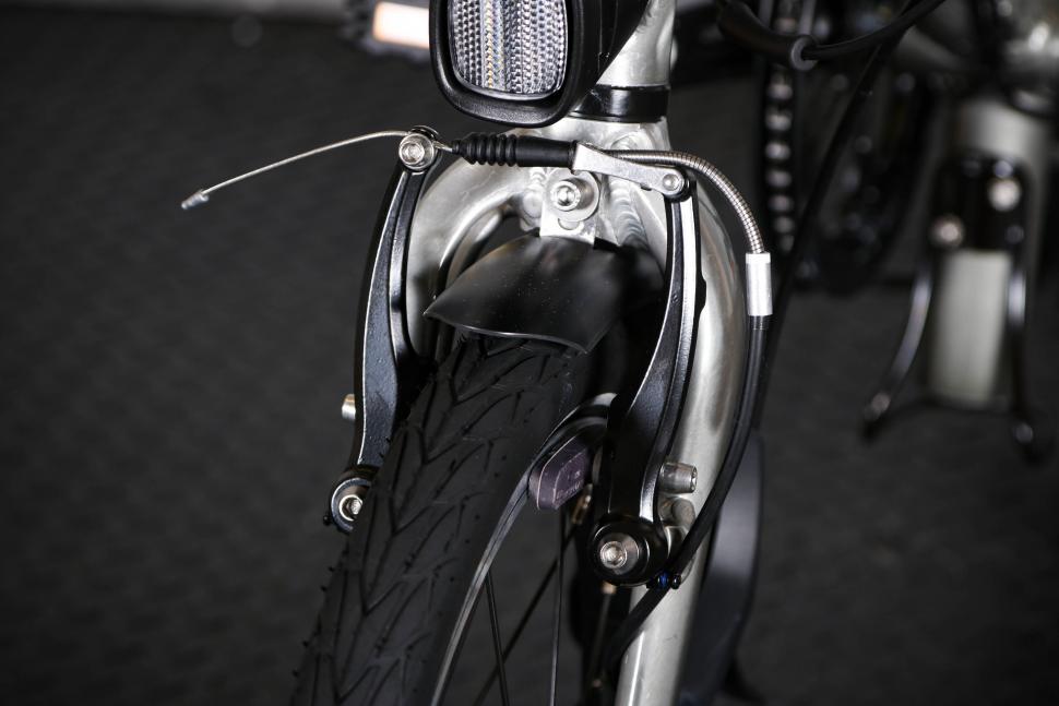 2023 BTwin Ultra compact 1 second light folding bike - front brake.jpg