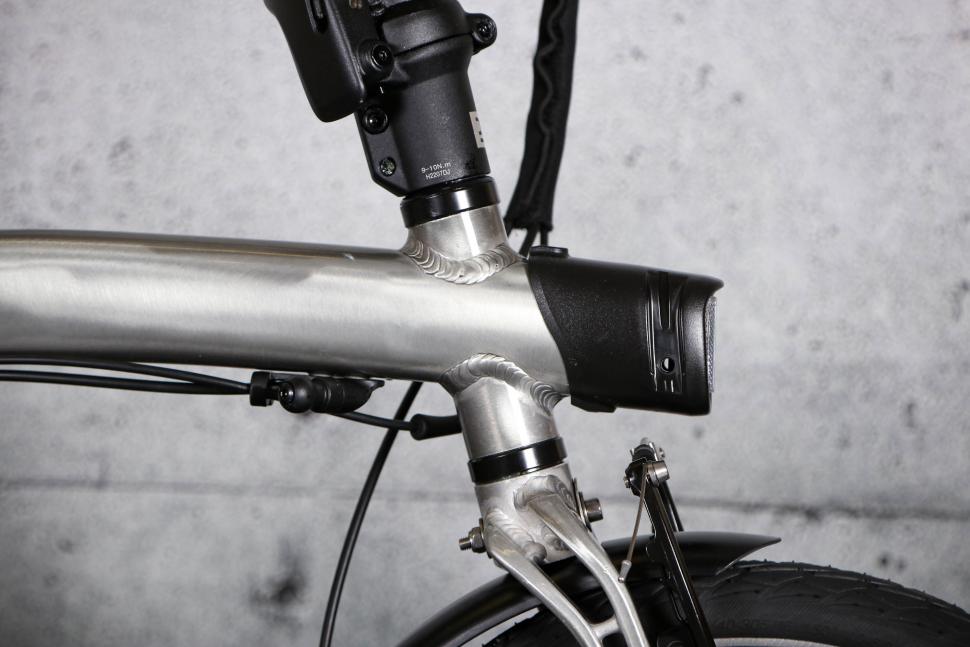 2023 BTwin Ultra compact 1 second light folding bike - head tube.jpg