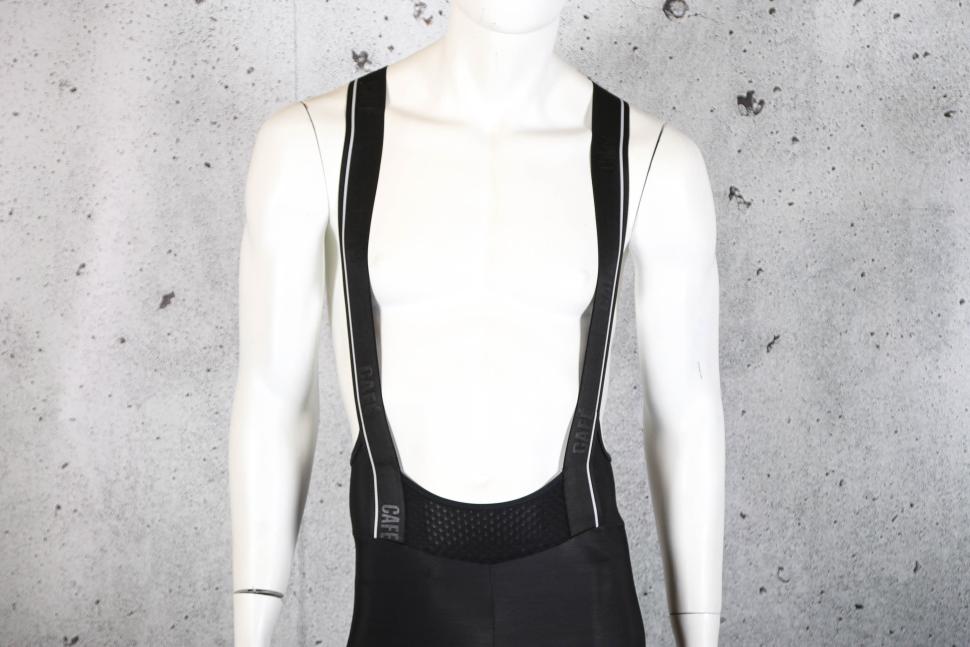 2023 Cafe Du Cycliste Cecile Men's Thermal Bib Shorts - straps front.jpg