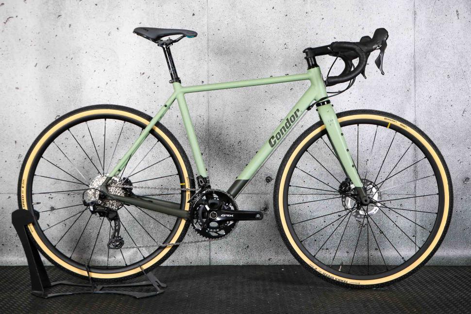 Condor Odyssey Gravel bike on a stand in studio