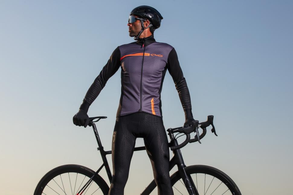 2023 Ekoi Carbon Fluo Orange thermal jacket mens - 1