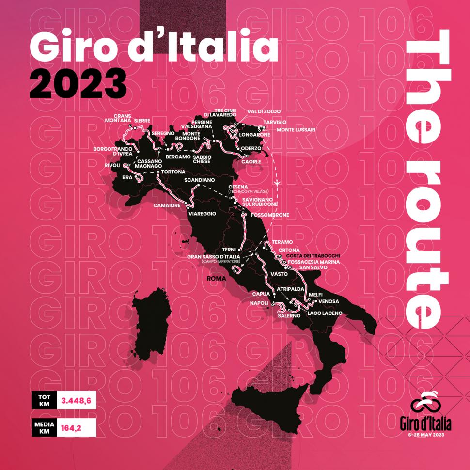 2023 Giro d'Italia route