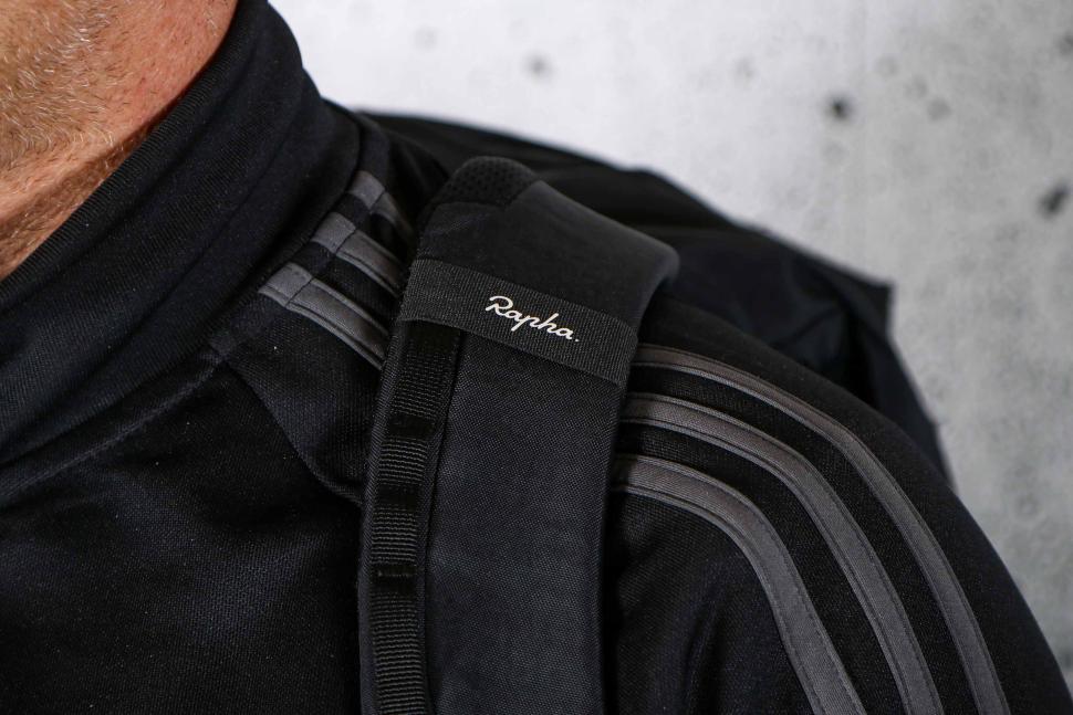 2023 Rapha Backpack 20L - strap logo.jpg