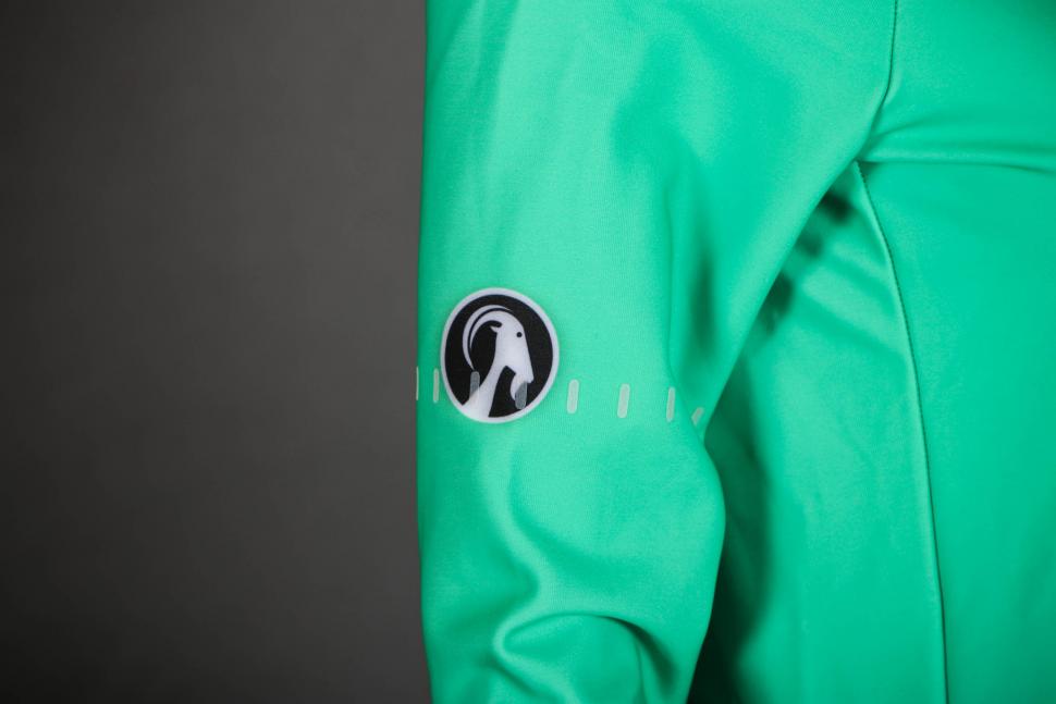2023 Stolen Goat Womens Green Kiko Bodyline LS Jersey - arm logo.jpg