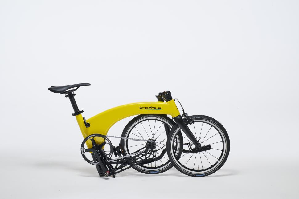 2024-05-01 Prodrive Folding Bike - Hummingbird - Chain Yellow Standard Seat - Folded