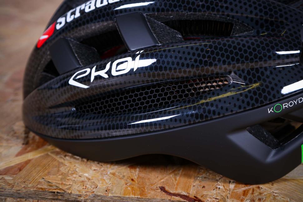 2024 EKOI Black Stradale helmet - Koroyd honeycomb detail.jpg