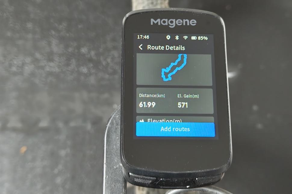 2024 Magene C606 Smart GPS Bike Computer Route
