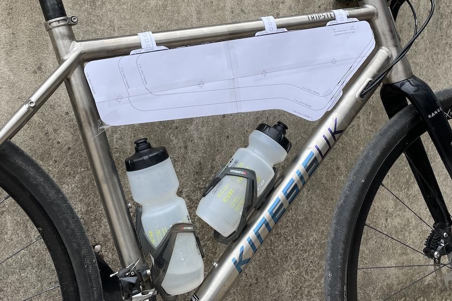2024 Tailfin Frame Bag 3.8l Half Printable Template on Tripster with Bottles.JPG