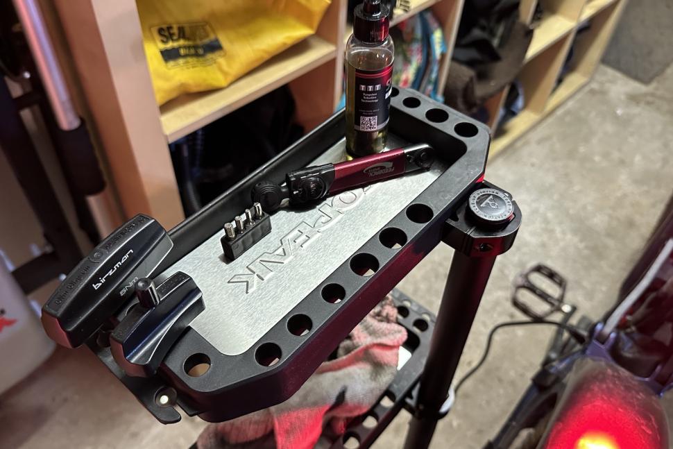 2024 Topeak Tune-Up Station - holding tools.JPG