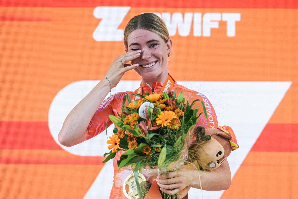 Demi Vollering wins stage three of the 2024 Tour de France Femmes in Rotterdam (A.S.O./Charly Lopez)