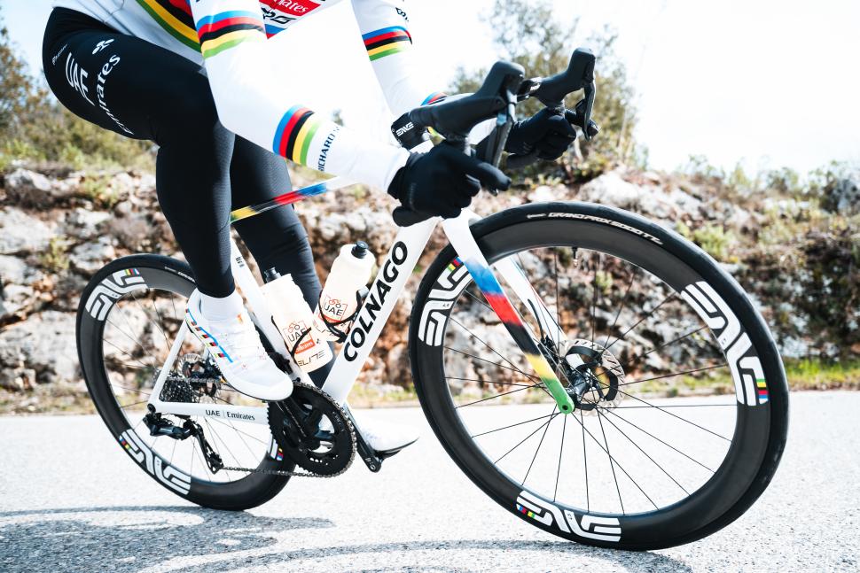 2025 Colnago V5Rs action Tadej Pogacar driveside