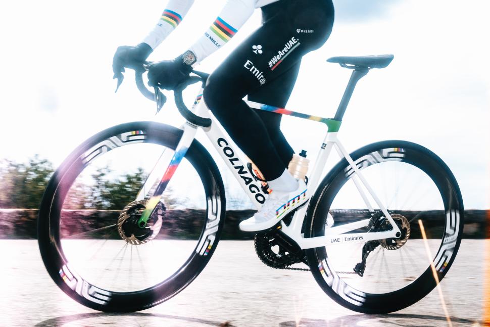 2025 Colnago V5Rs action Tadej Pogacar
