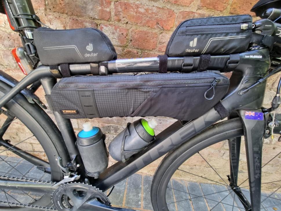 2025 London-Edinburgh-London Ian McBride Trek Madone frame and bags