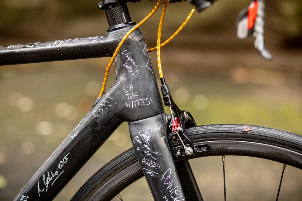 2025 National Hill Climb Championships - Finn Miller bike head tube
