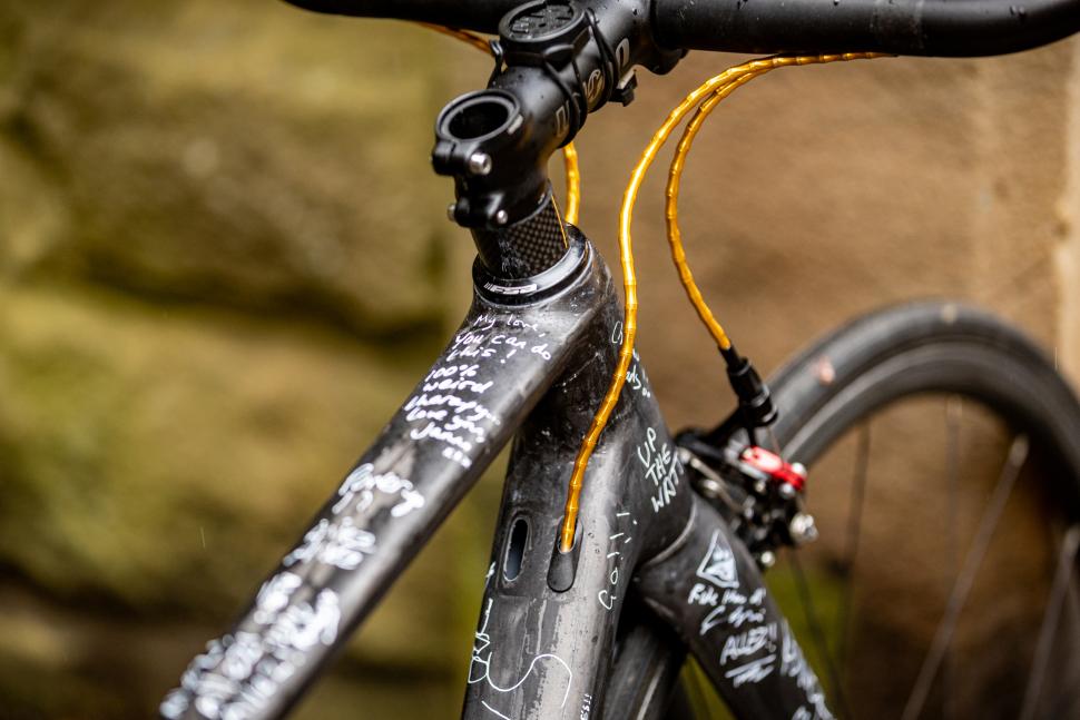 2025 National Hill Climb Championships - Finn Miller bike top tube