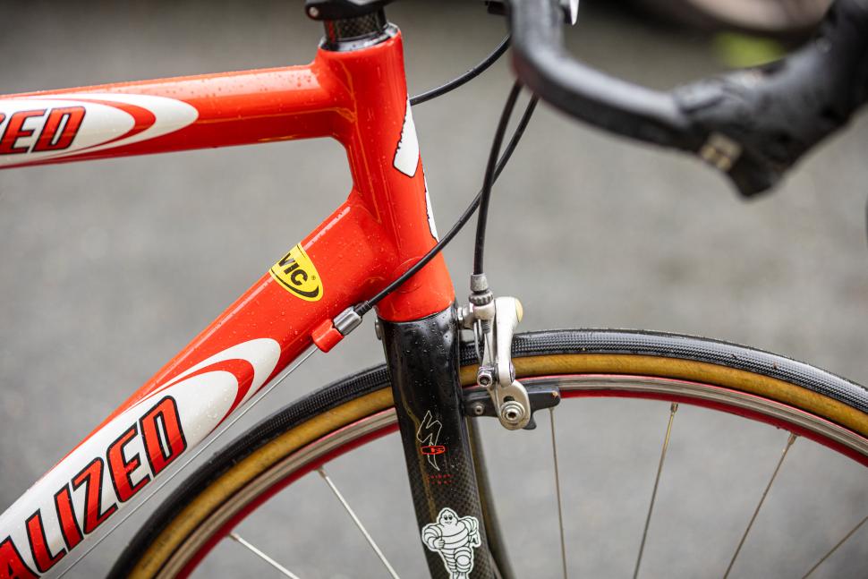2025 National Hill Climb Championships - Scotty Chalmers headtube and brake
