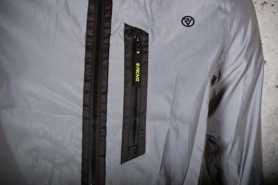 2025 Proviz City Men's 100% Reflective Commuter Cycling Jacket - chest pocket.jpg